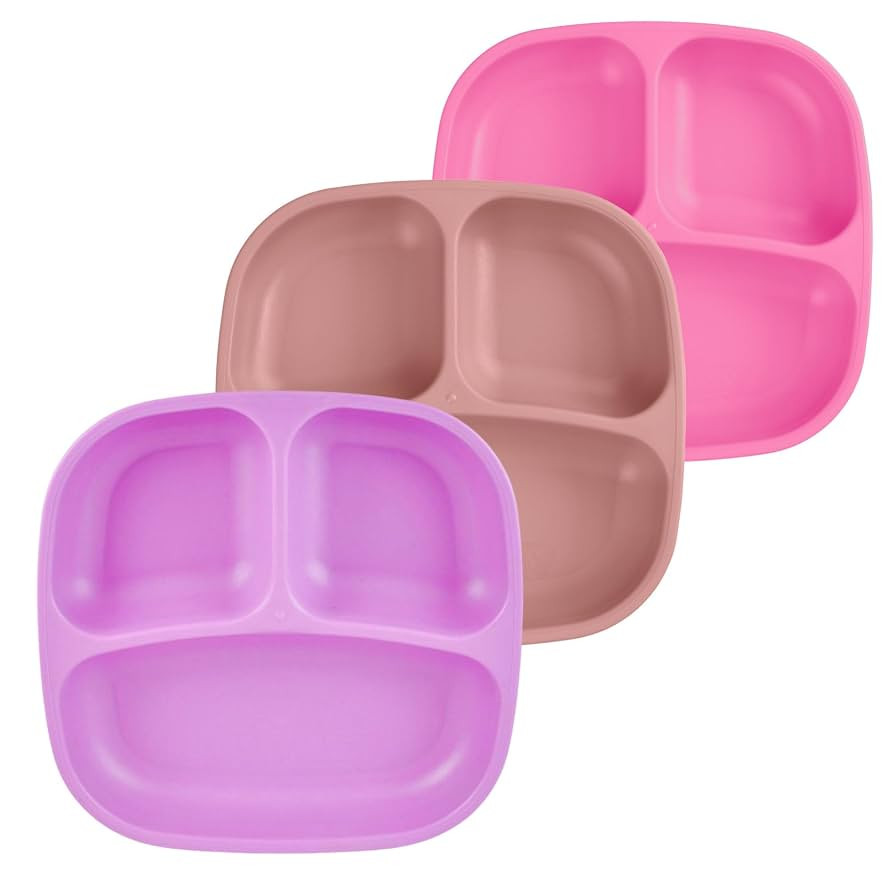 Re-Play Toddler Plates with Dividers - Deep-Walled 3 Compartments Divided Plates for Kids - Dishw... | Amazon (US)