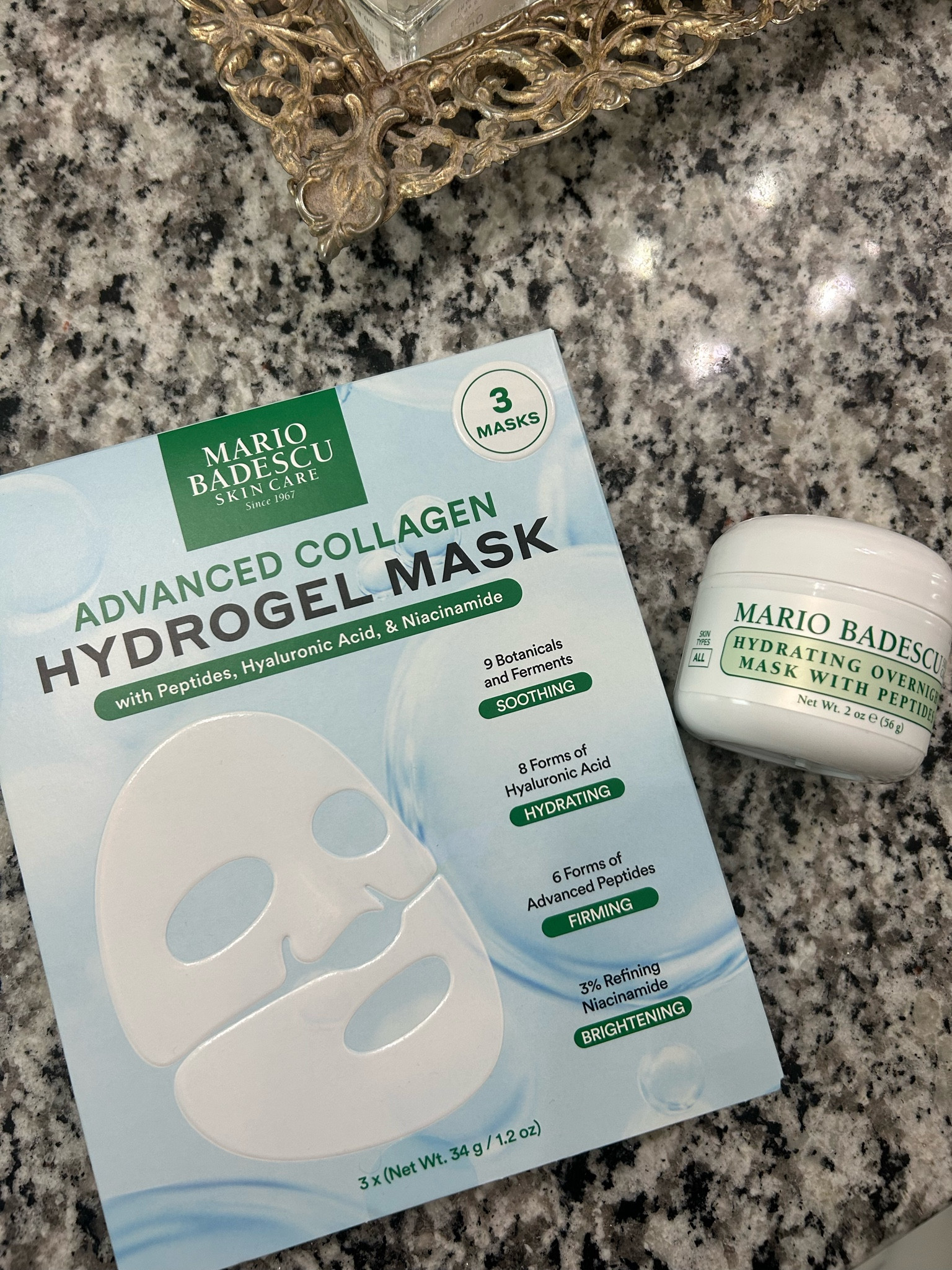 New products from @Mario Badescu 
Peptide overnight mask and sheet masks 
Anti aging skincare 
Super excited to try these gifted products out!

#LTKselfcare #LTKBeauty #LTKdayinmylife