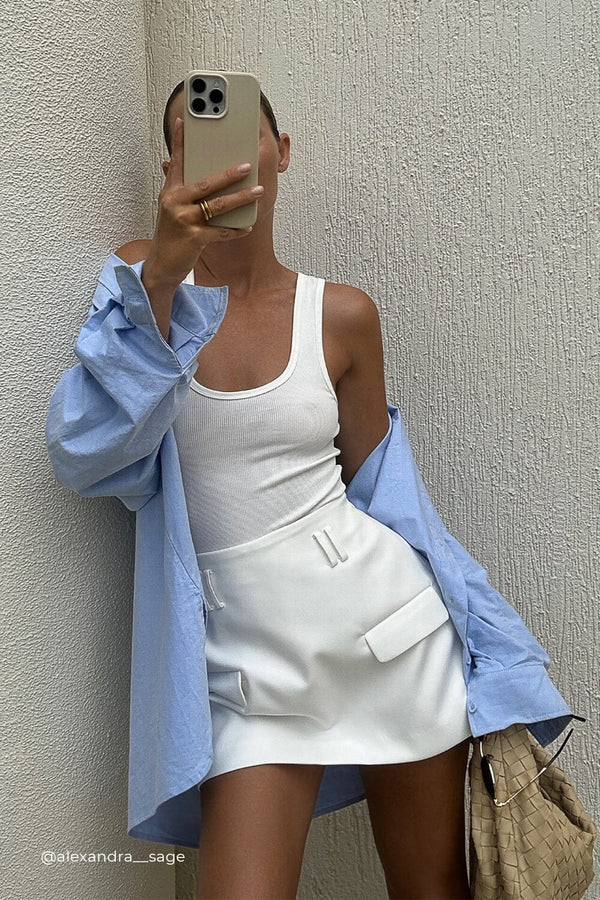 BROOKLYN WHITE SKORT | DISSH