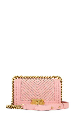 Chanel Lambskin Boy Bag in Pink | FWRD 