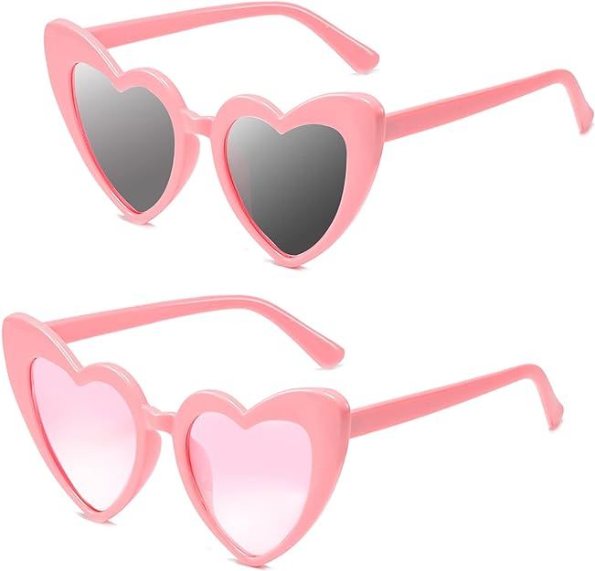 Salfboy Heart Shaped Sunglasses for Women Bride Sunglasses Bachelorette Vintage Cat Mod Wedding S... | Amazon (US)