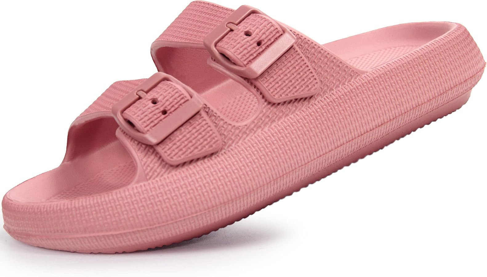 Weweya Sandals for Women and Men - Pillow Slippers - Double Buckle Adjustable Slides - EVA Flat S... | Amazon (US)