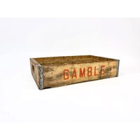 Vintage Gamble Wooden Crate, Wood & Metal Soda Beverage Advertising, Storage Box, Rustic Decor | Etsy (US)
