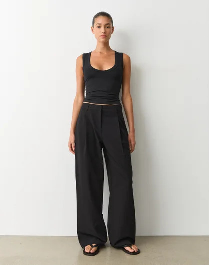 Mid Rise Wide Leg Tailored Pant | Glassons (Australia)