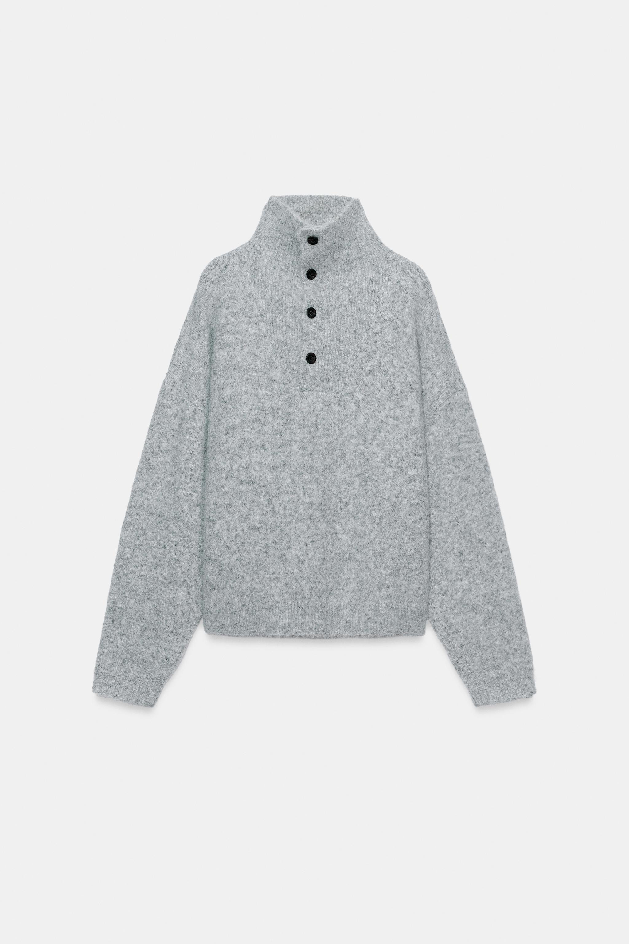 BUTTONED KNIT JUMPER | Zara AU