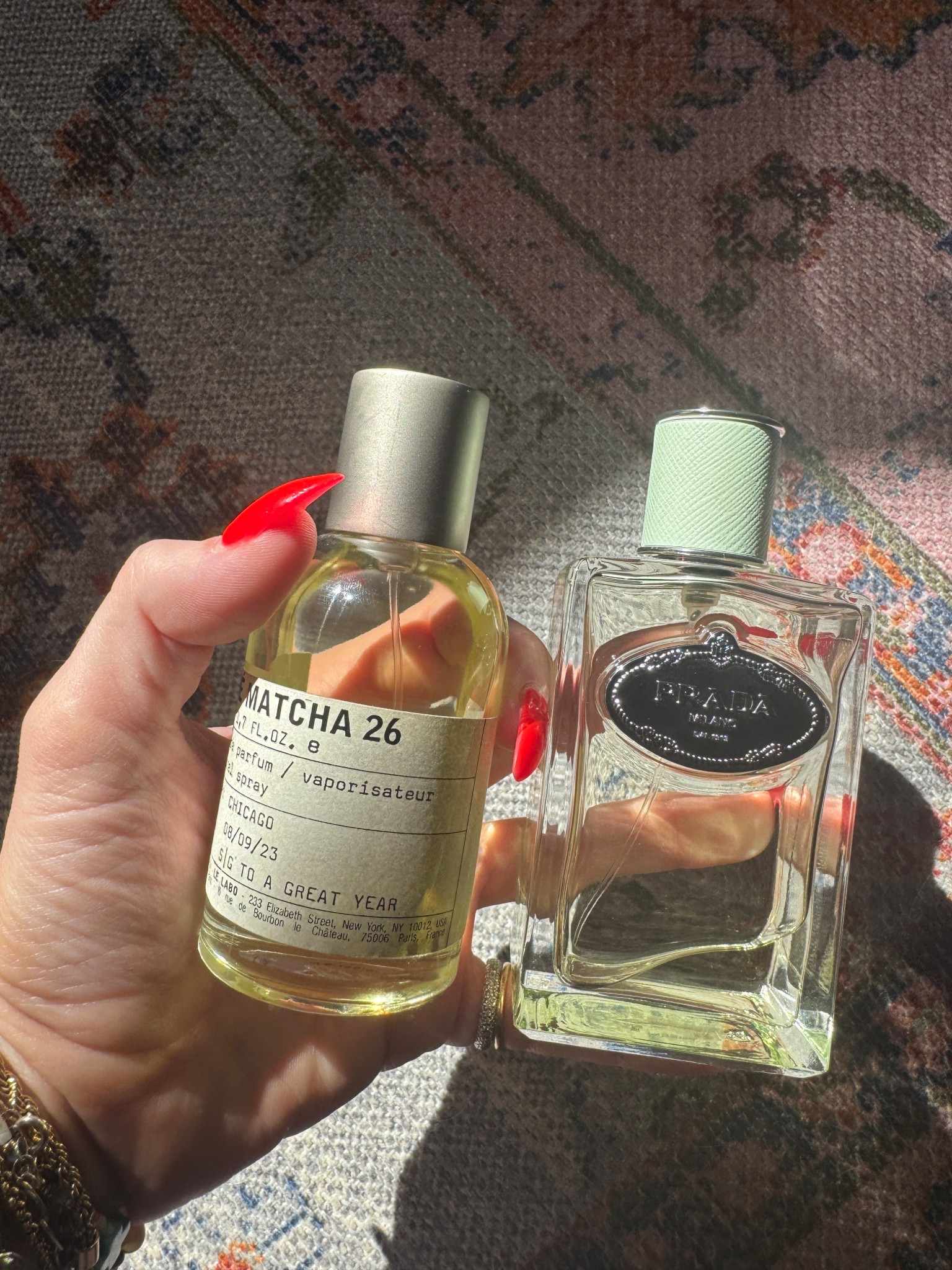 Hyperfixated on the combo ! Prada first. Then matcha on top! 

#LTKBeauty #LTKselfcare