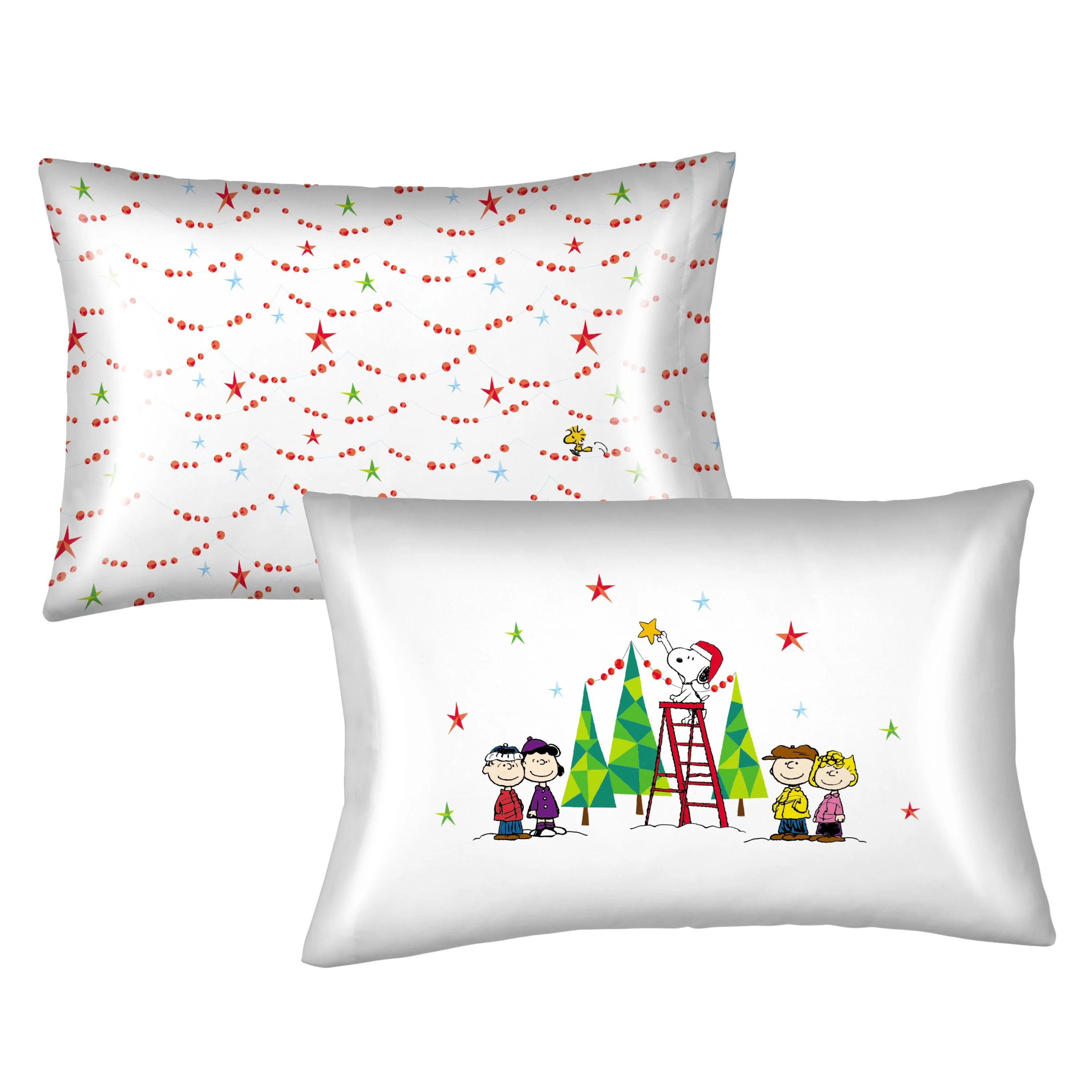 Peanuts Snoopy White Reversible Silky Satin Pillowcase, Standard Size, 1-Pack | Walmart (US)