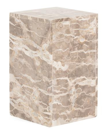 20x12 solid leopard marble pedestal accent table | TJ Maxx