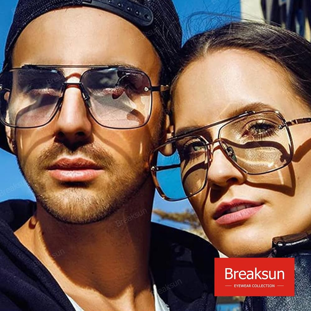 Square Aviator Sunglasses for Men Women Fashion Vintage Diamond Cutting Lens Classic Military Pil... | Amazon (US)