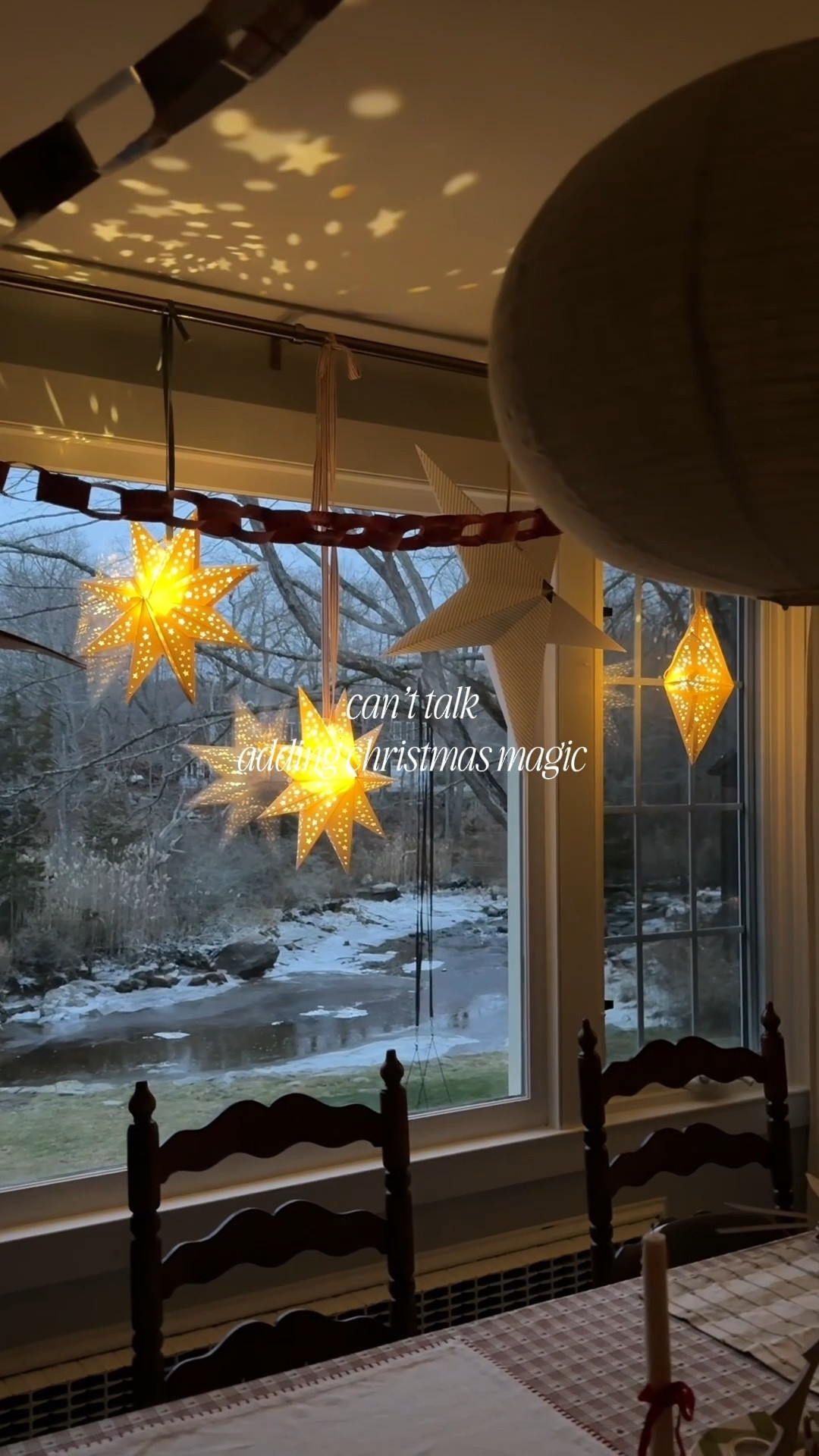 adding rechargeable puck lights to my paper stars was christmas changing 

#LTKHome #LTKHoliday