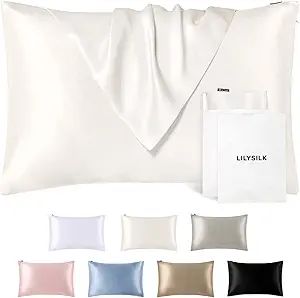 LILYSILK Silk Pillowcase for Hair and Skin Standard-100% Mulberry Silk 19 Momme Both Sides Silk B... | Amazon (US)