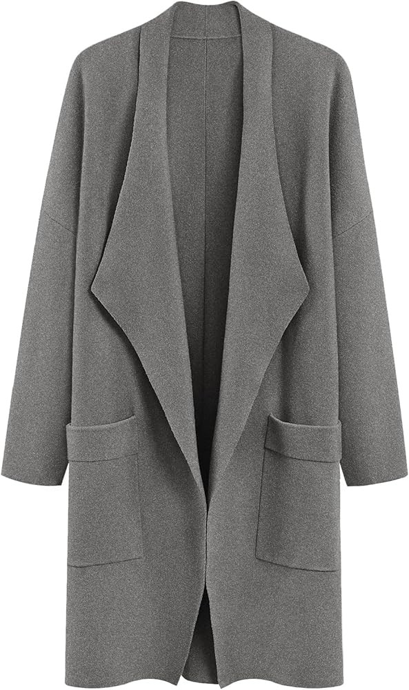 LILLUSORY Women's Oversized Dressy Cardigans 2023 Long Knit Coatigans Lightweight Winter Coat Fall S | Amazon (US)