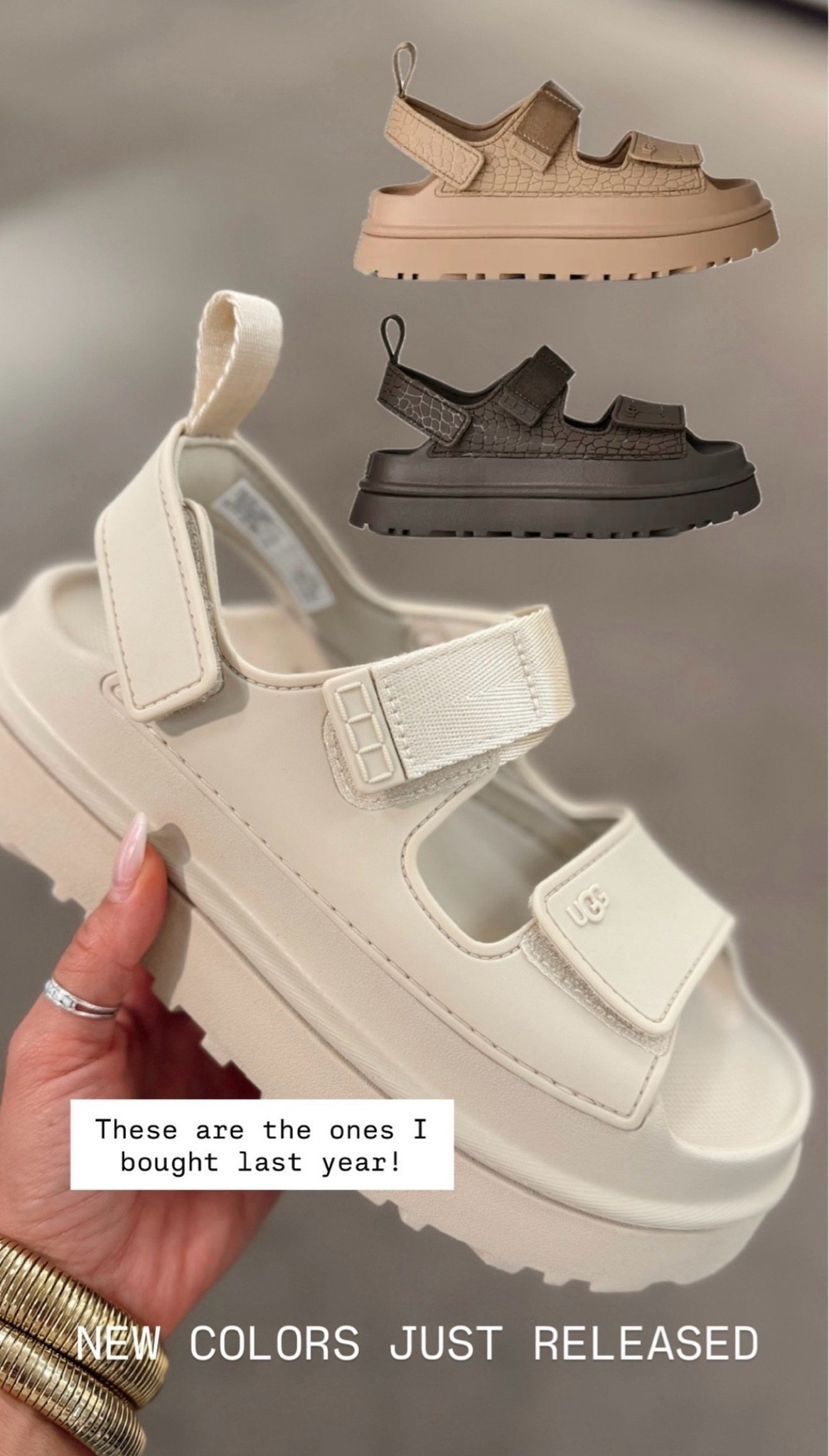 🤍 New colors just released in these Ugg sandals! I bought the white ones & wore them all summer. I love the details on the new versions.

Perfect Mother's Day gift for yourself

#LTKMothersDay
#LTKgrwm #LTKootd