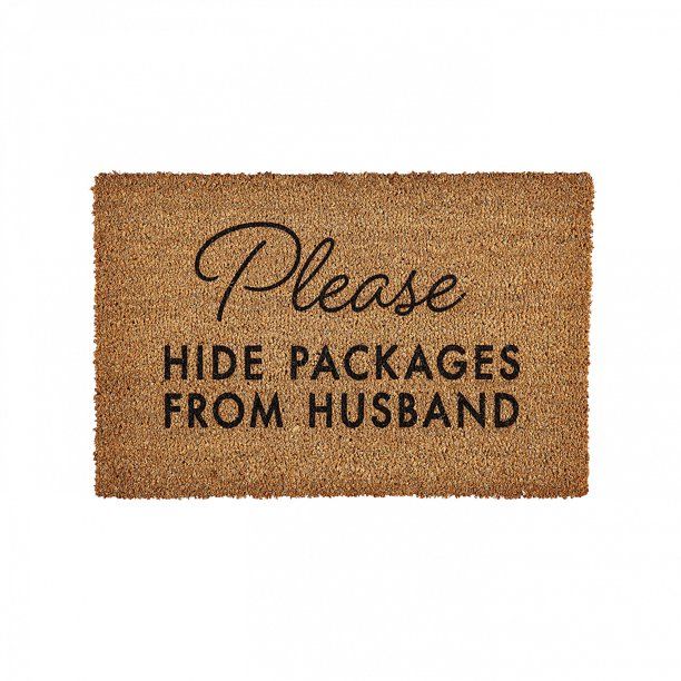 Evergreen Please Hide Packages from Husband Coir Mat- 16 x 28 Inches Interchangeable Floormat for... | Walmart (US)