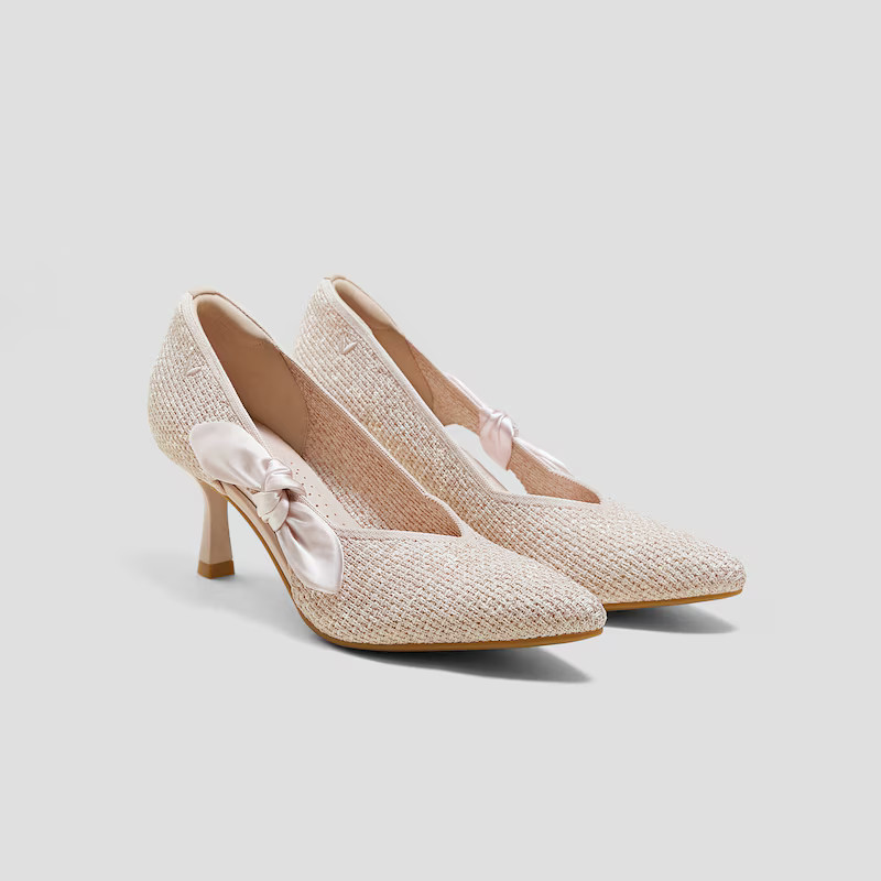 Pointed-Toe Bow Stilettos (Ashley) | VIVAIA