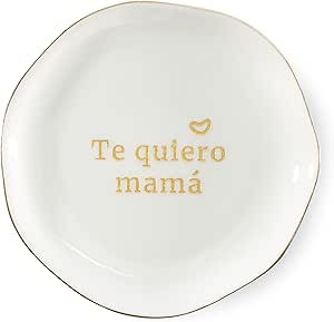 HOME SMILE I Love You Mom Gifts in Spanish Mother's Day Birthday-Te Quiero Mama Ring Dish | Amazon (US)