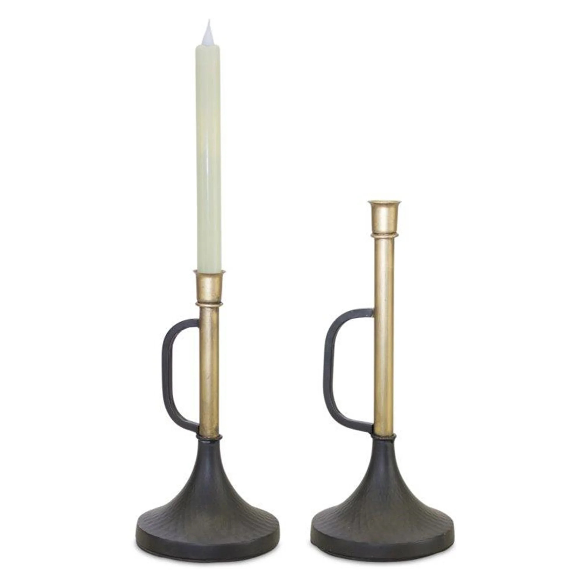 Melrose 82397 Candle Holder, 9-inch and 12-inch Height, Set of 2, Metal | Walmart (US)
