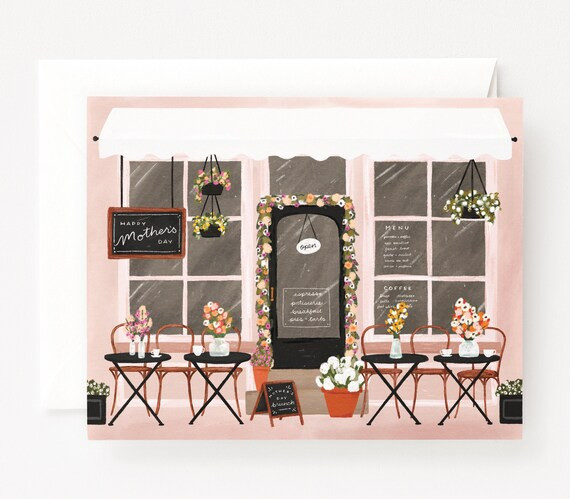 Happy Mother's Day Card : Illustrated Cafe Mother's | Etsy | Etsy (US)