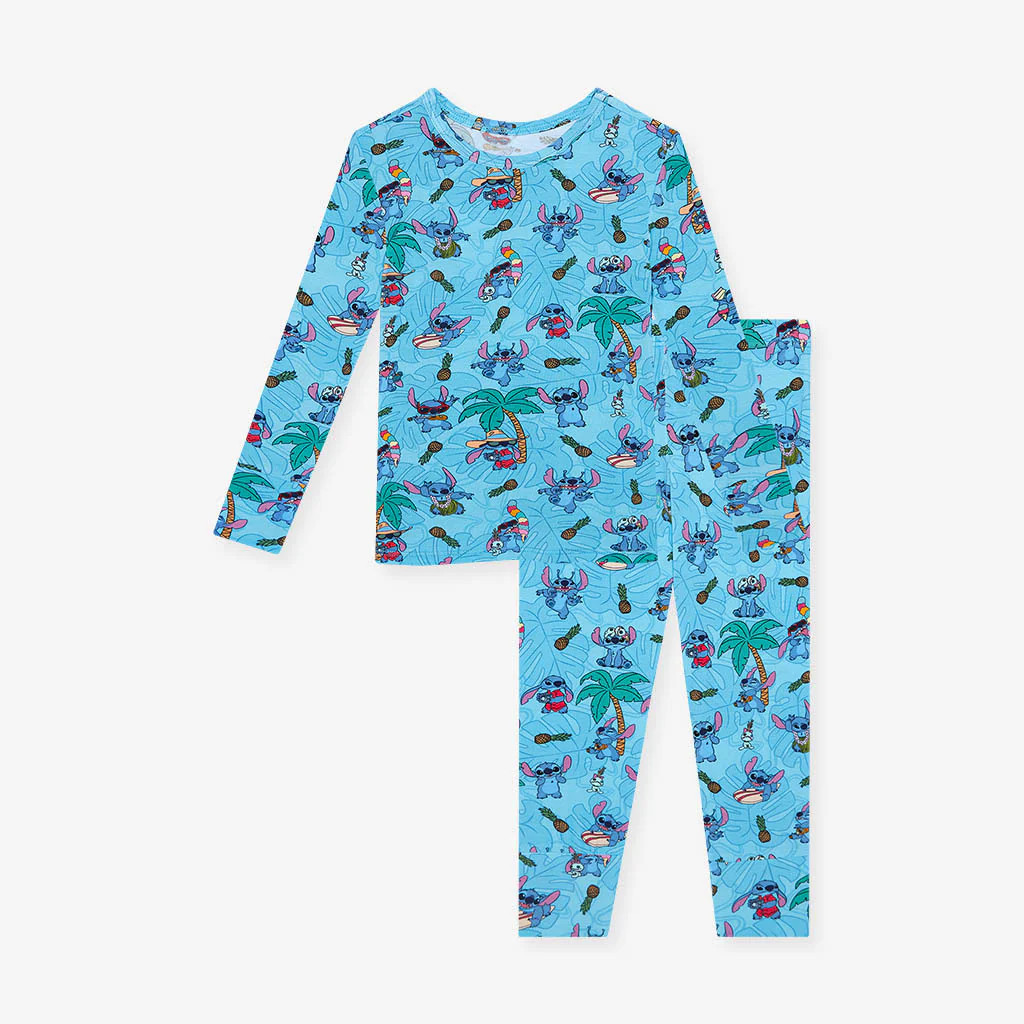 Experiment 626 Blue Long Sleeve Toddler Pajamas | Disney Tropical Stitch | Posh Peanut