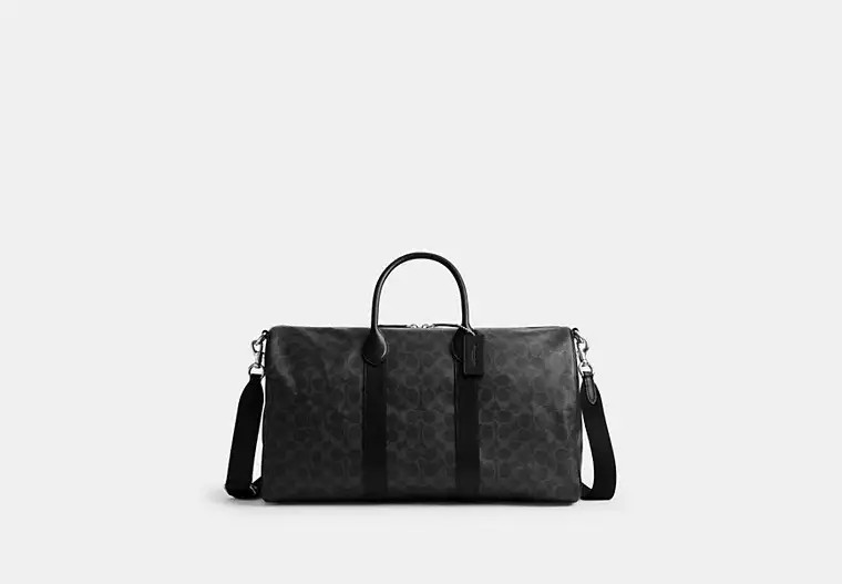 Coach Compass Bag 45 In Signature UpcraftedLeather - Black Signature | Coach (US)