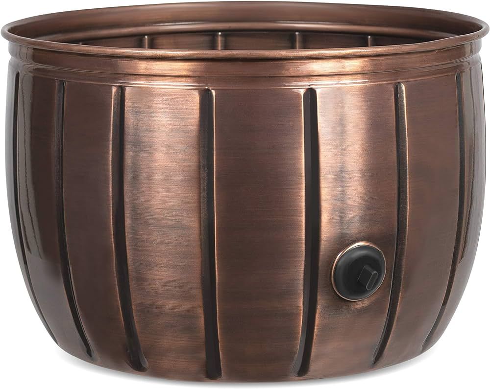 BIRDROCK HOME Decorative Water Hose Holder Pot with Antique Copper Exterior | Holds 100ft Hose | ... | Amazon (US)