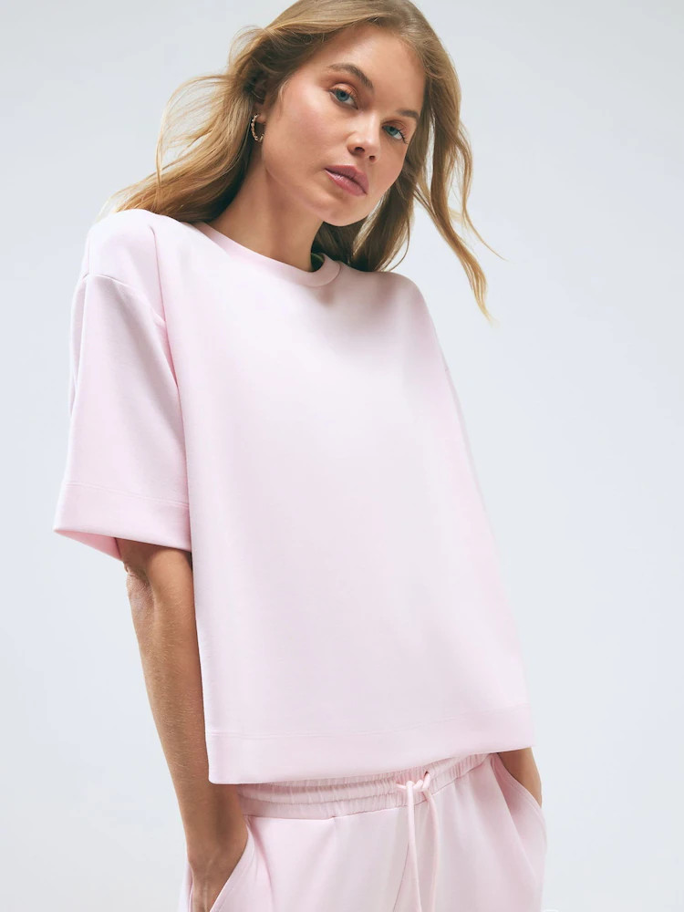 Buy River Island Pink Premium Boxy T-Shirt from Next Belgium | Next EU