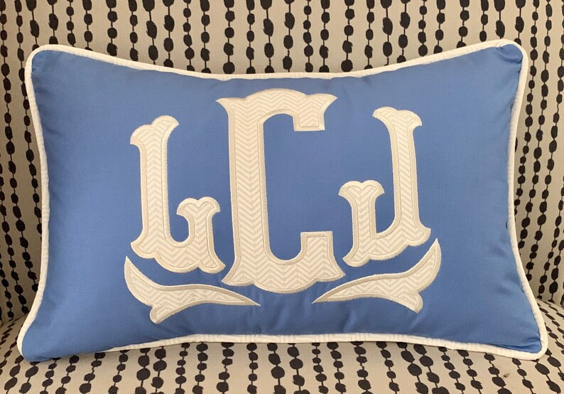 Personalized Monogrammed or Full Name Applique Lumbar Pillow | Etsy | Etsy (US)