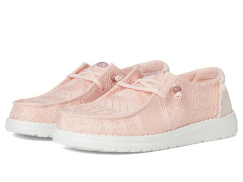 HEYDUDE Women's Wendy Crochet Lace Pale Pink 10 Medium | Amazon (US)