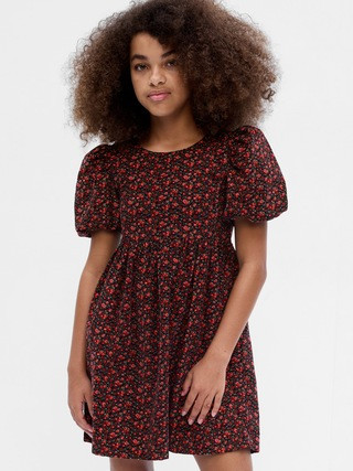 Kids Puff Sleeve Corduroy Dress | Gap (CA)