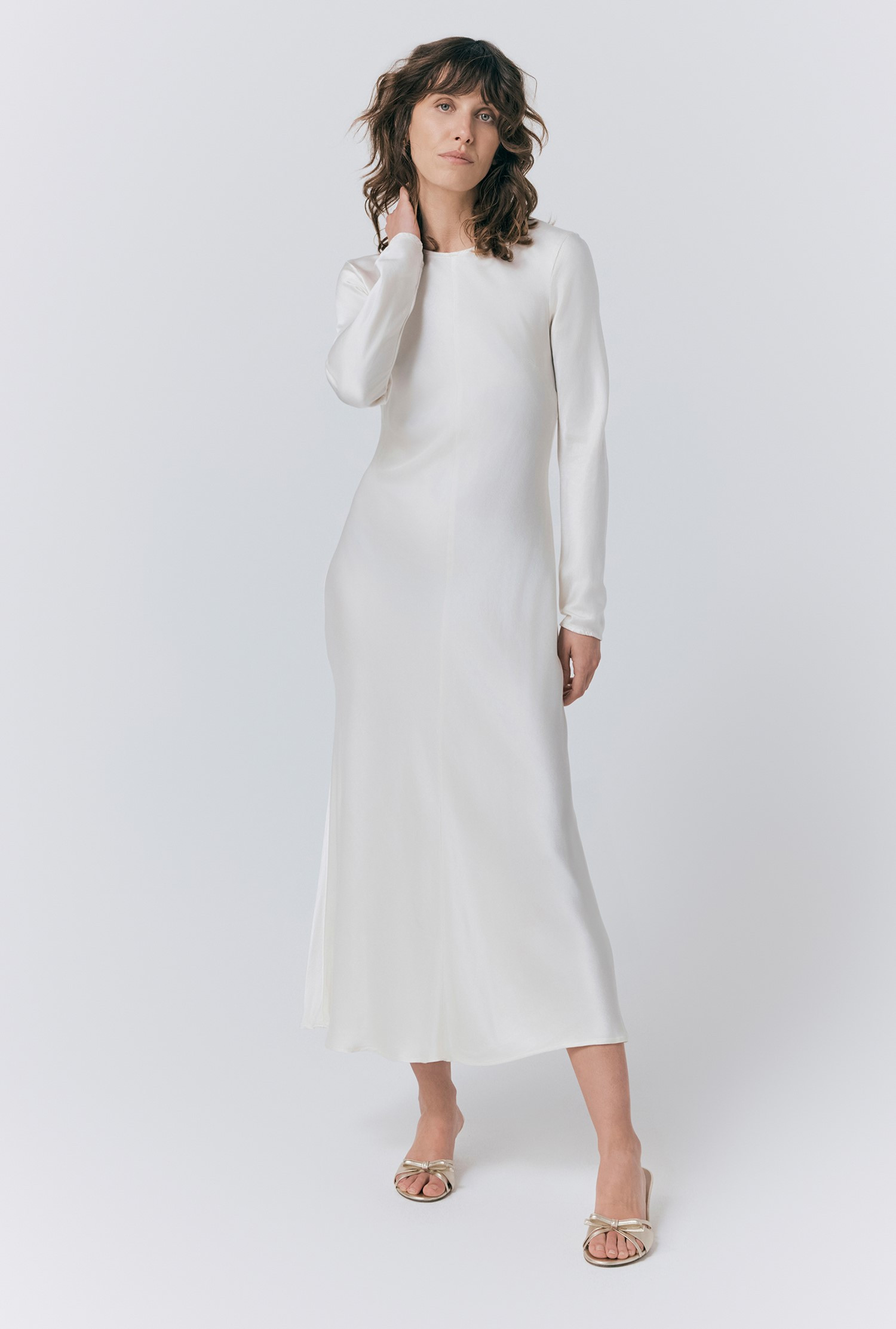 Mari Satin Midi Dress | Ghost