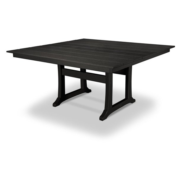 POLYWOOD&reg; Modern Trio 59 x 59 in. Farmhouse Patio Dining Table | Walmart (US)