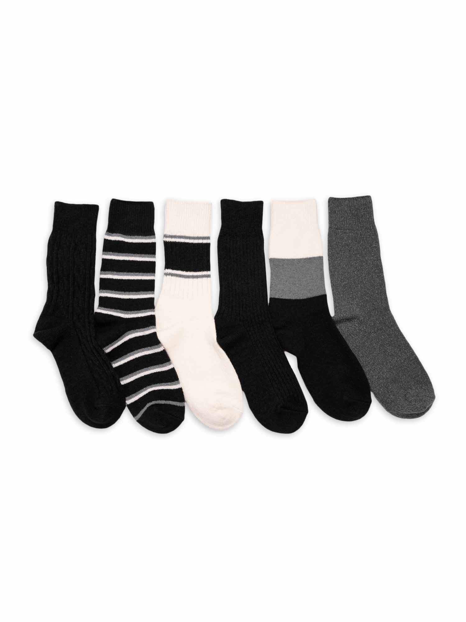 Muk Luks Women's Crew Boot Socks, 6-Pack, Fits Shoe Sizes:  6-10 | Walmart (US)