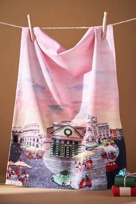 Holiday In The City Dish Towel | Anthropologie (US)