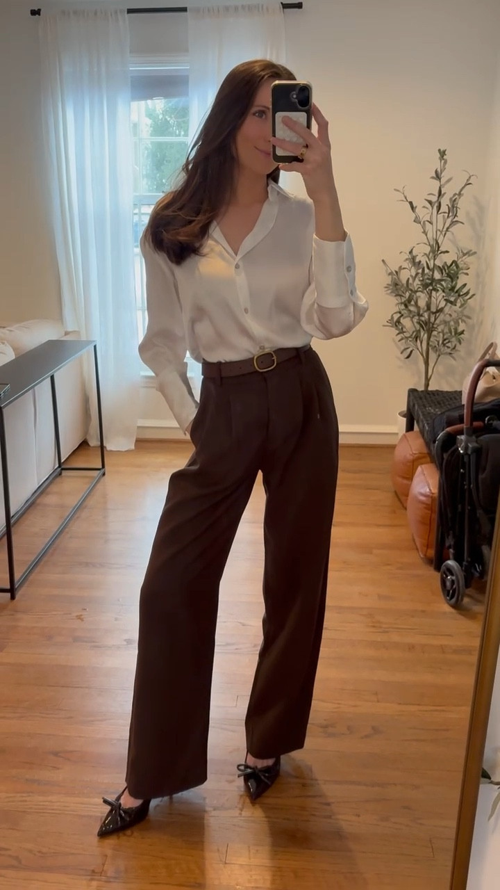 Today’s work look in my favorite brown pants! 

#LTKgrwm #LTKWorkwear #LTKmomlife