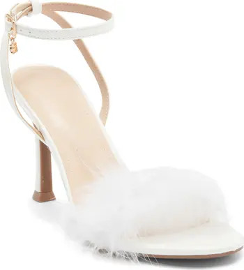 Safina Faux Fur Heel Sandal (Women) | Nordstrom Rack