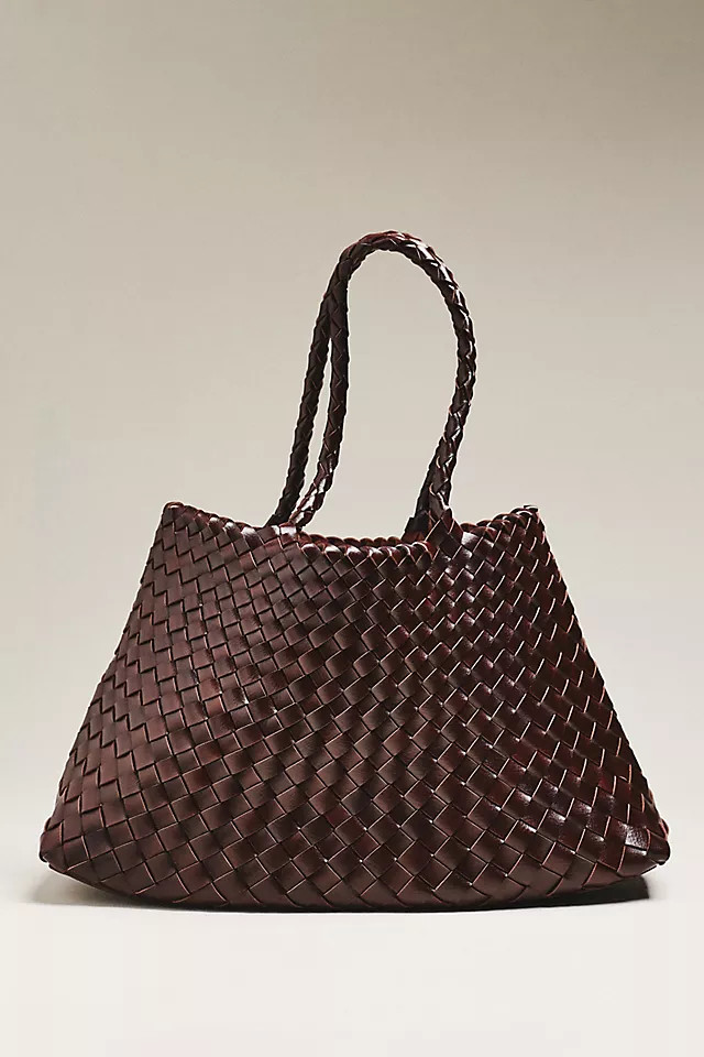 Calla Large Woven Satchel Bag | Anthropologie (US)