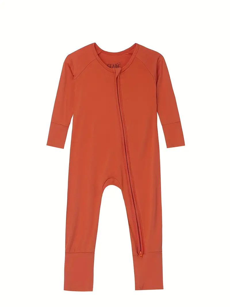 Toddler Baby's Comfy Bamboo Fabric Solid Color Zip Jumpsuit - Temu | Temu Affiliate Program