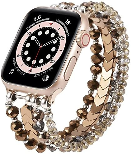 MOFREE Beaded Bracelet Compatible for Apple Watch Band 41mm/40mm/38mm Series 7/SE/6/5/4/3/2/1 Women  | Amazon (US)