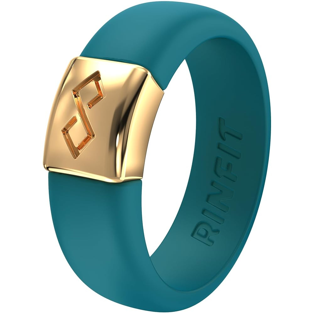 Rinfit Silicone Rings for Women 6mm Wide & Men 7mm Wide, 2mm Thick - Silicone Wedding Bands- Infi... | Amazon (US)