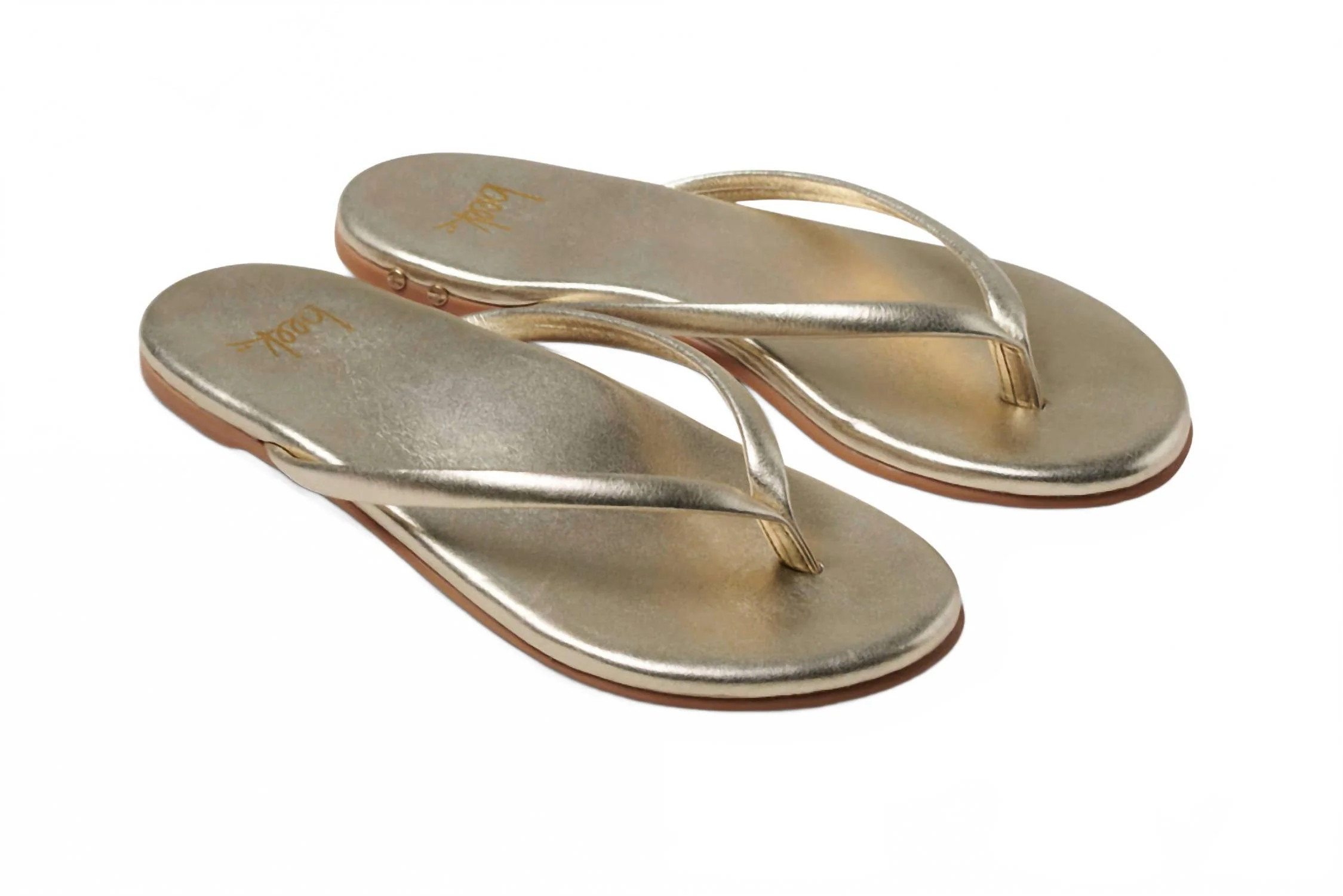 Women's Sunbeam Flip Flop Sandals In Gold | Shop Simon