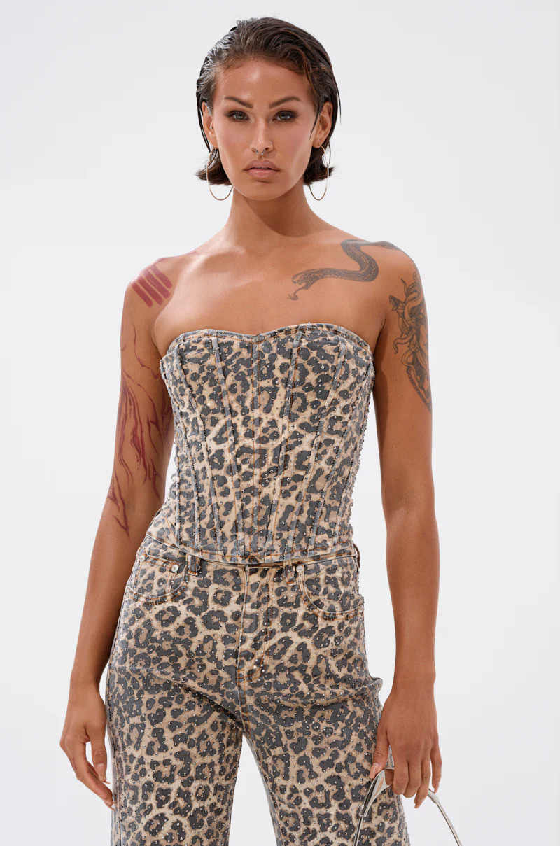 IN THE WILD CHEETAH CORSET | AKIRA