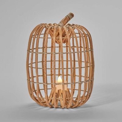 Harvest Light Up Woodchip Woven Large Pumpkin - Hyde & EEK! Boutique™ | Target