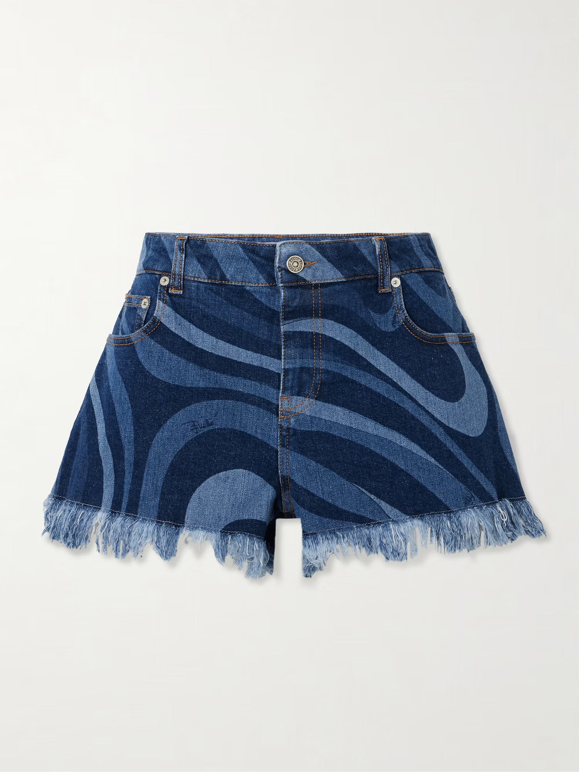 Marno frayed printed denim shorts | NET-A-PORTER (US)