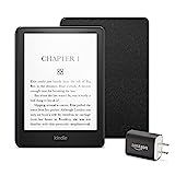 Kindle Paperwhite Essentials Bundle including Kindle Paperwhite - Wifi, Ad-supported, Amazon Leather | Amazon (US)