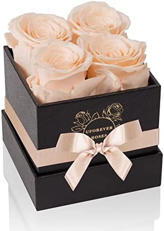 UFOREVER ROSES Preserved Roses in a Box Mothers Day Rose Valentines Day Gifts for Her, Real Roses... | Amazon (US)