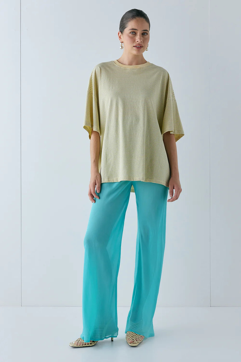 Remi Sheer Pants Aqua | VRG Grl