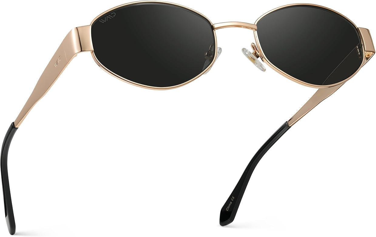 WMP Eyewear - Women's Retro Oval Sunglasses, Trendy Small Frame, 90s Inspired Fashion | Amazon (US)