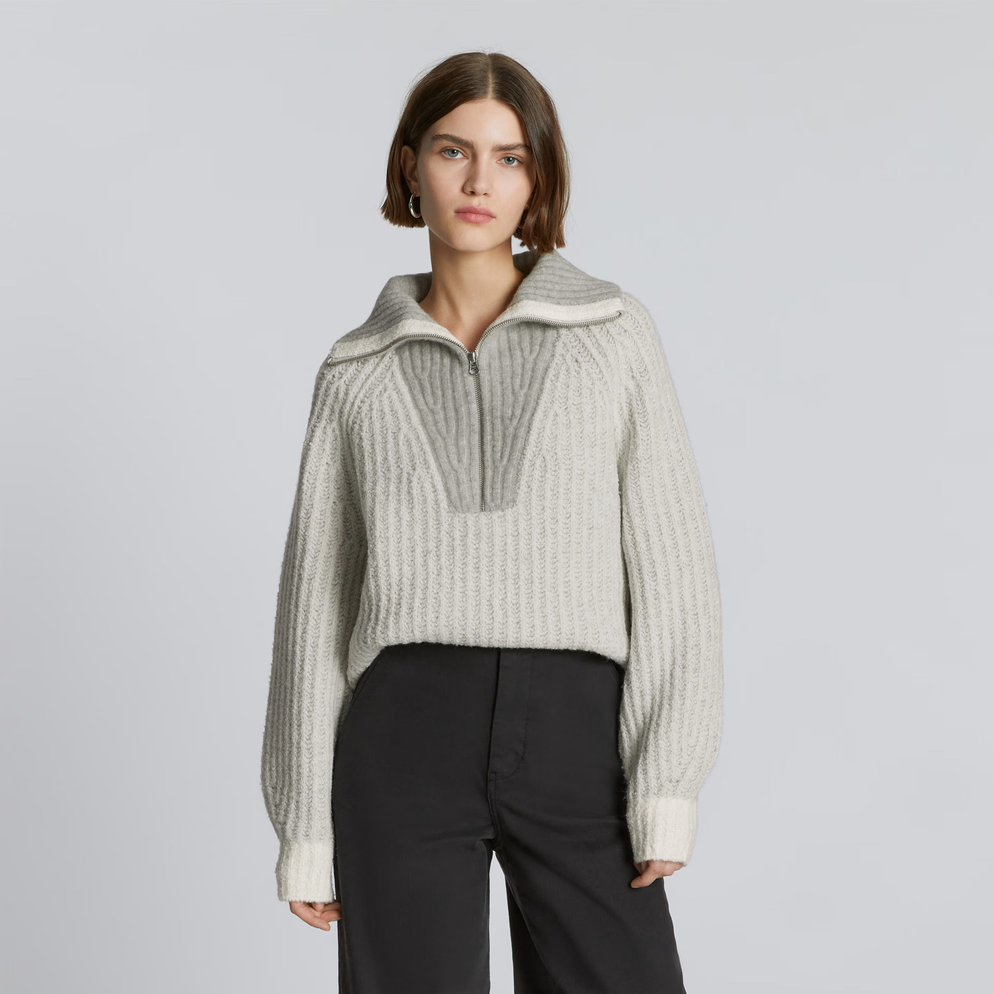 The Luxe Teddy Oversized Half Zip Sweater | Everlane