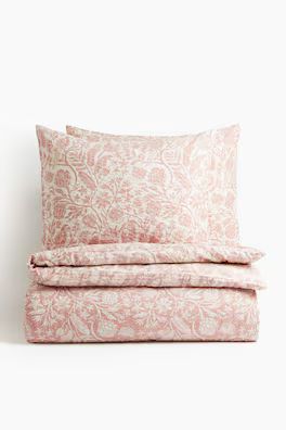 Seersucker Twin Duvet Cover Set | H&M (US + CA)