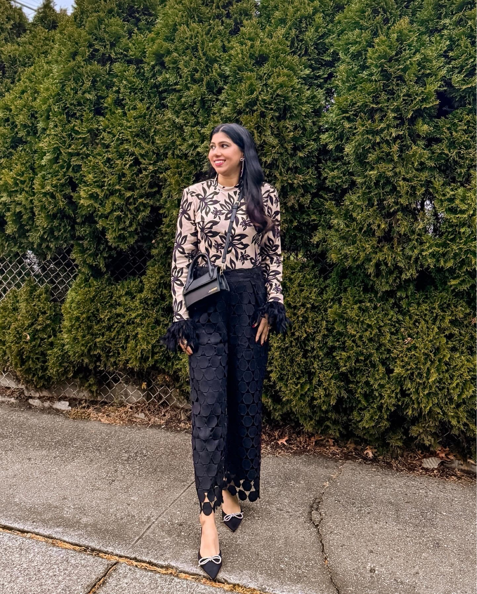 Feather top, black pants, holiday outfits, winter trends

#LTKHoliday #LTKstyletip #LTKSeasonal